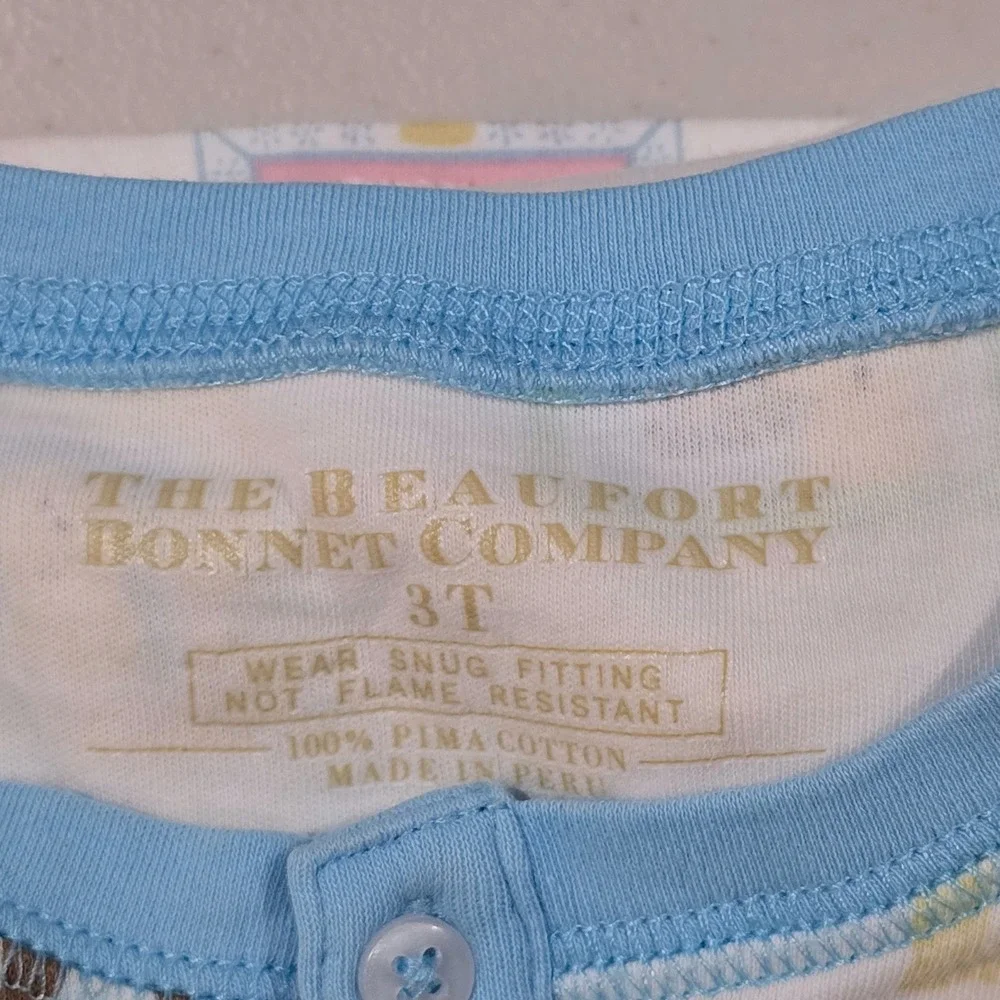 The Beaufort Bonnet Company Kids 3T Dog Portrait Pima‎ Cotton Henley Pajama Set